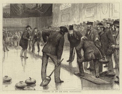 Curling na lodowisku, Manchester autorstwa William Ralston